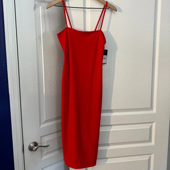 free press Dresses & Skirts - NWT Free People - Free Press Red Chinoise Midi Dress - Size Medium